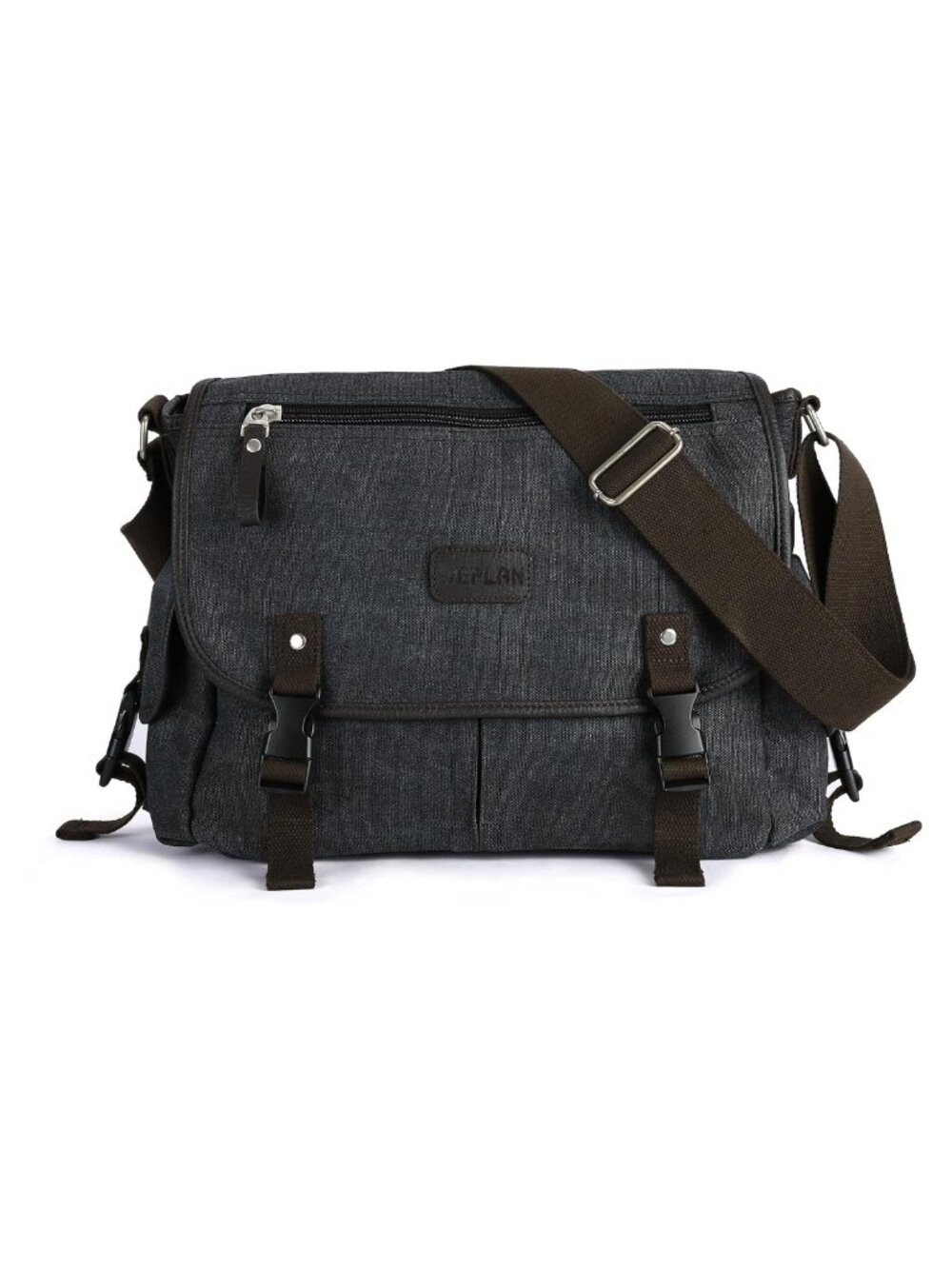 WEPLAN Waterproof Messenger Shoulder Bag Satchel Nylon Canvas 13 in Laptop